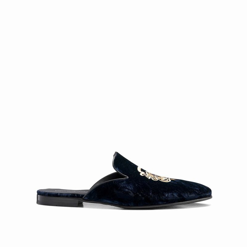 Russell & Bromley Barocco Backess Loafers Mens Blue [KUM1618AY]